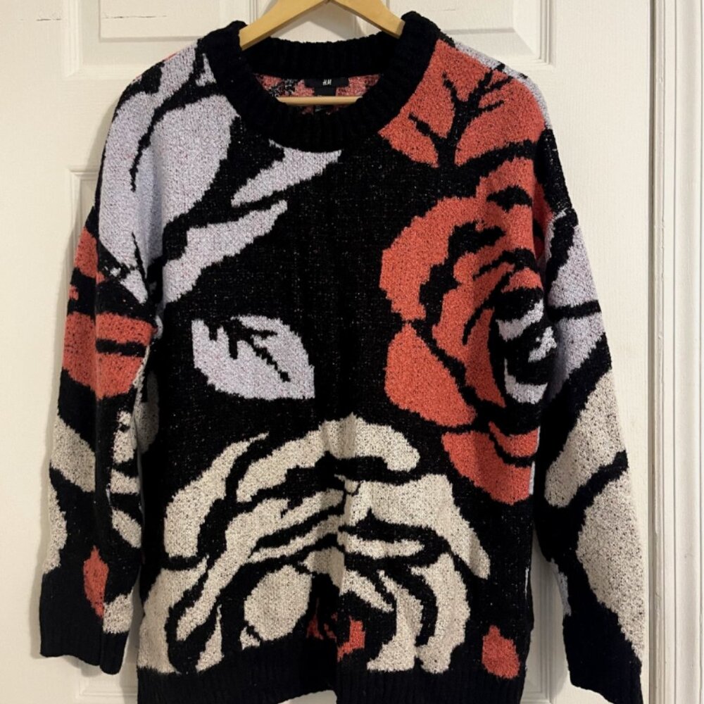 Women's H&M US medium colorful floral sweater